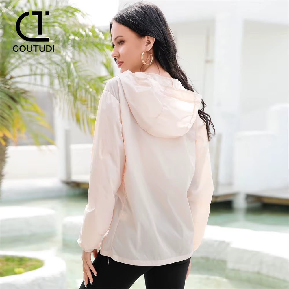 -Summer Ice Silk Sunscreen Clothing for Women, Ultra-Thin Breathable Hooded Clothing, Sun Protection Clothing, UPF 50 +